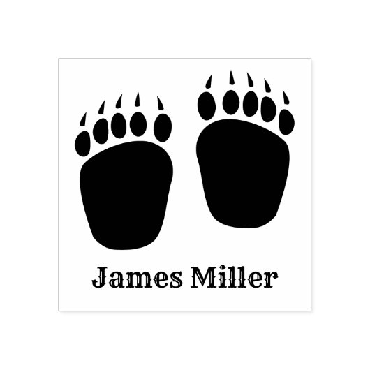 Zwart Beer Kleding Rubberstempel (Afrduk)