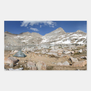 Zwart Beer Lake Camp - Sierra Rechthoekige Sticker