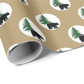 Zwart beer Land: verpakkingspapier Cadeaupapier (Rol Hoek)