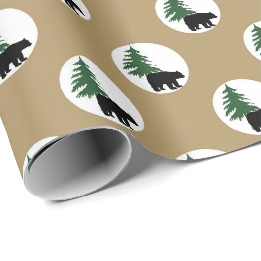 Zwart beer Land: verpakkingspapier Cadeaupapier (Rol Hoek)