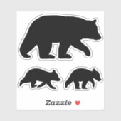 Zwart Beer met Cubaanse Silhouettes Vinyl Sticker  (Vel)