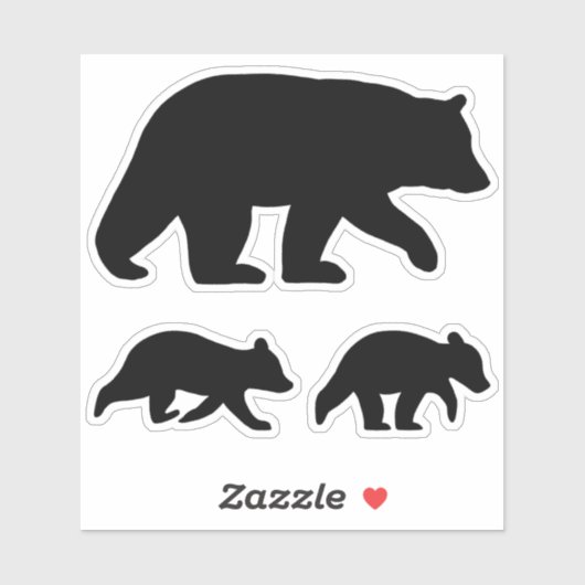 Zwart Beer met Cubaanse Silhouettes Vinyl Sticker  (Vel)