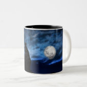 Zwart beer met maanlicht tweekleurige koffiemok (Voorkant rechts)