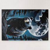 Zwart Beer Moon Legpuzzel (Horizontaal)