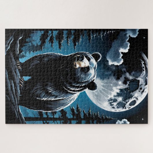 Zwart Beer Moon Legpuzzel (Horizontaal)