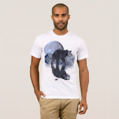 Zwart Beer, Moon & Mountains Wildlife T-shirt (Voorkant volledig)