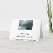 Zwart Beer & Moonlight Wenskaart Kaart (Achterkant)