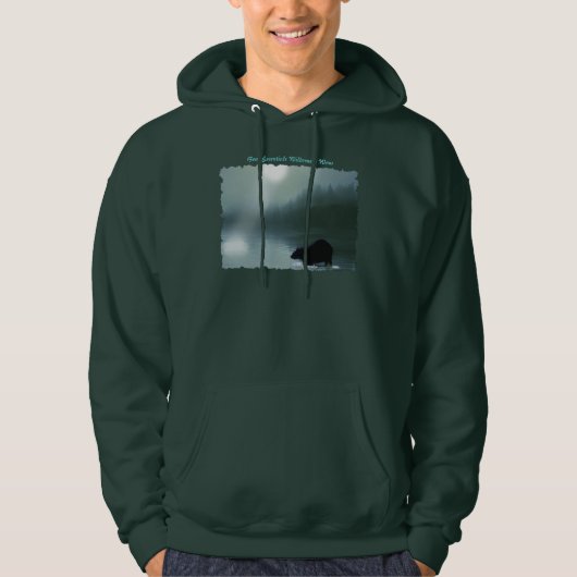 ZWART BEER & MOONLIGHT Winter Hoodie (Voorkant)