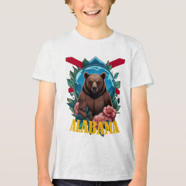 Zwart Beer omgeven door Camellia met Alabama Tri-Blend Shirt