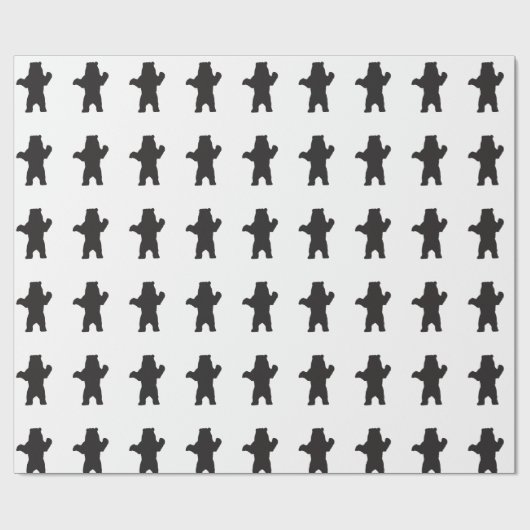 Zwart Beer omlooppapier Cadeaupapier (Vlak)