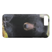 Zwart beer op een oud groeilogboek Case-Mate iPhone case (Achterkant (Horizontaal))