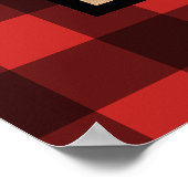 Zwart Beer op een rood en zwart speldenmodel op ma Poster (Hoek)