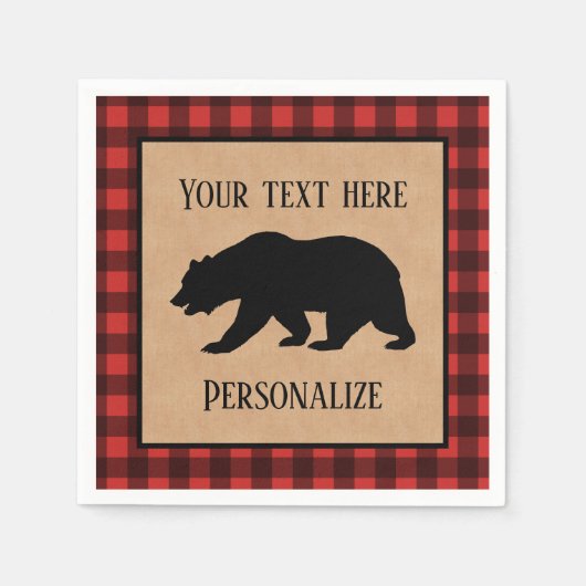 Zwart Beer op een rood en zwart speldenmodel op ma Servet (Voorkant)