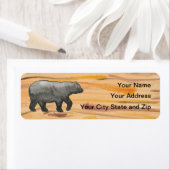 Zwart Beer op Houten Mailing Label (Insitu)