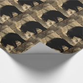 Zwart Beer (origineel kunstwerk) Cadeaupapier (Hoek)