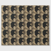 Zwart Beer (origineel kunstwerk) Cadeaupapier (Vlak)