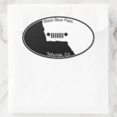 Zwart Beer Pass - Telluride, Co. Ovale Sticker (Tas)