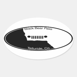 Zwart Beer Pass - Telluride, Co. Ovale Sticker