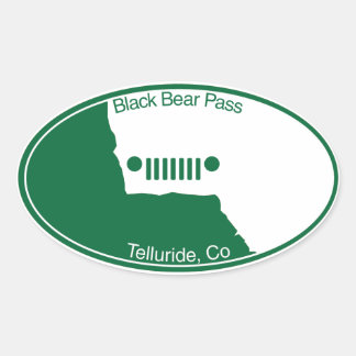 Zwart Beer Pass - Telluride, Co. Ovale Sticker