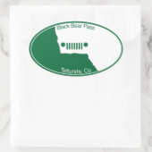 Zwart Beer Pass - Telluride, Co. Ovale Sticker (Tas)