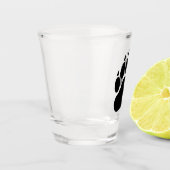 Zwart Beer Paw Print Shot Glas (Links)