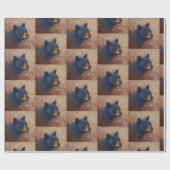 Zwart Beer — Portretwitpapier Cadeaupapier (Vlak)