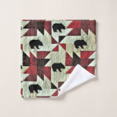 Zwart Beer Quilt Bad Handdoek (Wasdoekje)