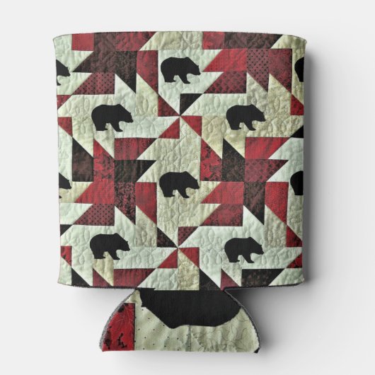 Zwart Beer Quilt Blikjeskoeler (Achterkant)