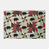 Zwart Beer Quilt Deurmat (Voorkant)