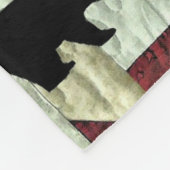 Zwart Beer Quilt Fleece Deken (Hoek)