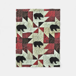 Zwart Beer Quilt Fleece Deken