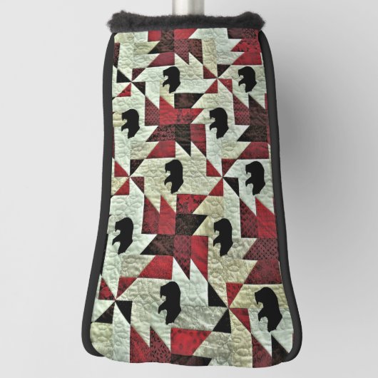 Zwart Beer Quilt Golfheadcover (Draai 90)