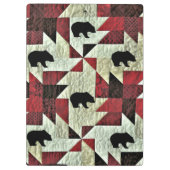 Zwart Beer Quilt Klembord (Achterkant)