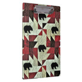 Zwart Beer Quilt Klembord (Rechts)