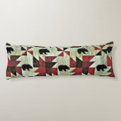 Zwart Beer Quilt Lichaamskussen (Achterkant)