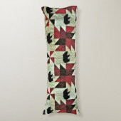 Zwart Beer Quilt Lichaamskussen (Voorkant Verticaal)