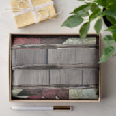 Zwart Beer Quilt Rustic Wood Tissuepapier (Geschenk)