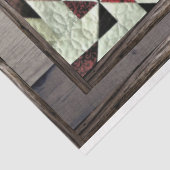 Zwart Beer Quilt Rustic Wood Tissuepapier (Detail)