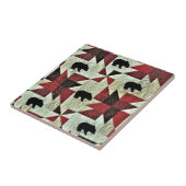 Zwart Beer Quilt Tegeltje (Zijkant)