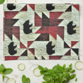 Zwart Beer Quilt Theedoek (Gevouwen)