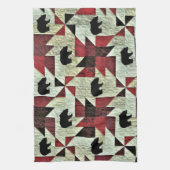Zwart Beer Quilt Theedoek (Verticaal)