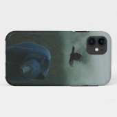 Zwart Beer & Raven & Misty Mountain Wildlife Theme Case-Mate iPhone Case (Achterkant (horizontaal))