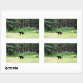 Zwart Beer Rechthoekige Sticker (Vel)