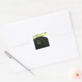 zwart beer ronde sticker (Envelop)