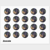 Zwart Beer Ronde Sticker (Vel)