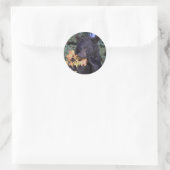 Zwart Beer Ronde Sticker (Tas)