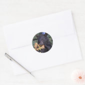 Zwart Beer Ronde Sticker (Envelop)