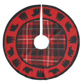 Zwart Beer Rood en Zwarte Cabine Pset Kerstboom Rok