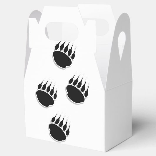 Zwart Beer schilderafdrukken Bedankdoosjes (Geopend)