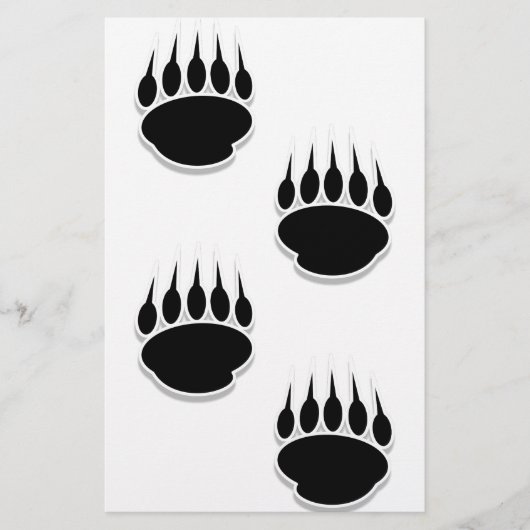 Zwart Beer schilderafdrukken Briefpapier (Voorkant)